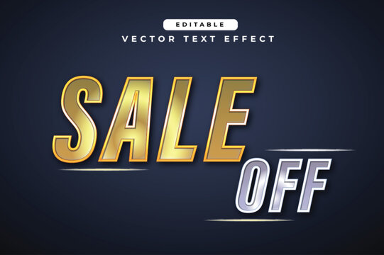 3d sale off text effect