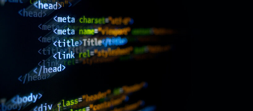 web page html coding banner