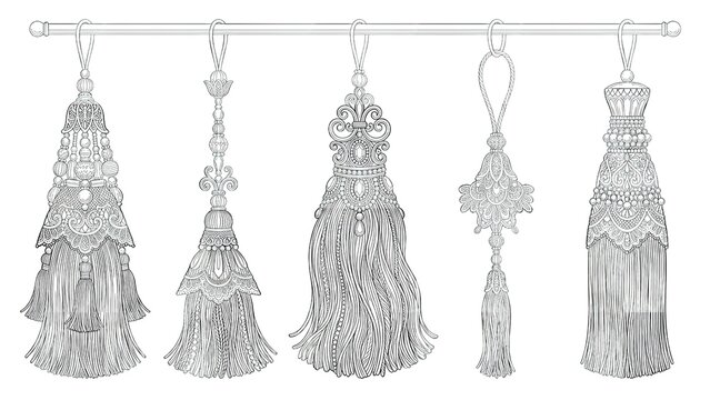  decorative tassels.