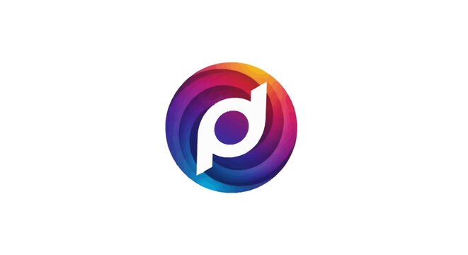 Pinterest logo on colorful background.