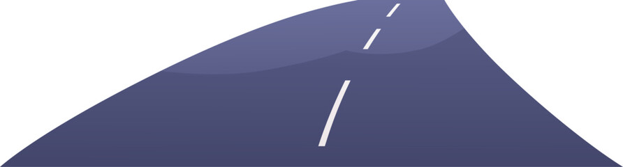 Asphalt road in perspective, vector flat highway traffic, car, vehicle transport trail space, travel trip winding road © sabelskaya