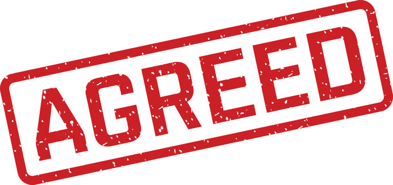 Agreed rubber stamp vector graphic