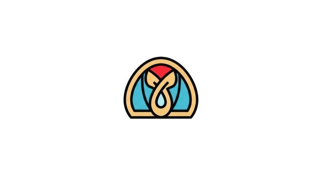 Colorful abstract logo design symbol.