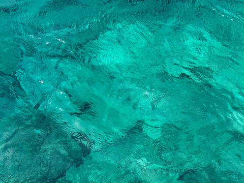Blue ocean sea clear water surface.