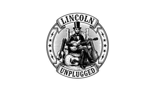 Lincoln Unplugged Vintage Style Acoustic Guitar Emblem