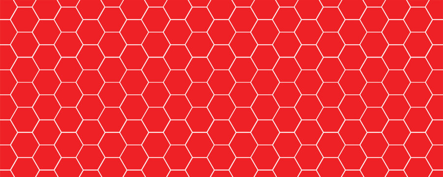 red honeycomb icon, honeycomb outline symbol vector illustration.