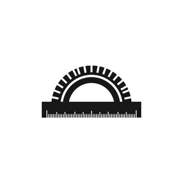 Protractor tool for angle measurement.