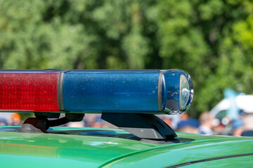 Police Emergency Lightbar On Patrol Vehicle © Daniel