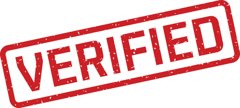 Verified rubber stamp logo