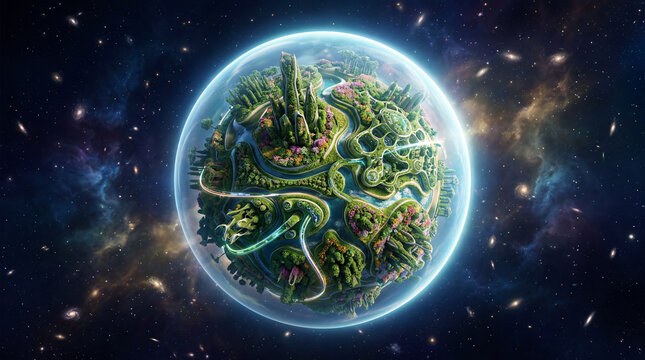 planet earth with space