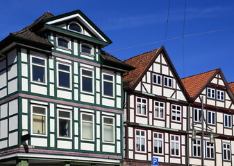 Obraz premium Historical Buildings in the Old Town of Uelzen, Lower Saxony