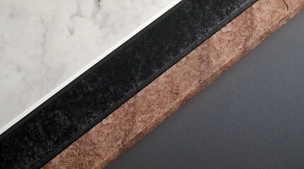 Fototapeta premium Close-up view of various textured surfaces, showcasing different materials and colors.