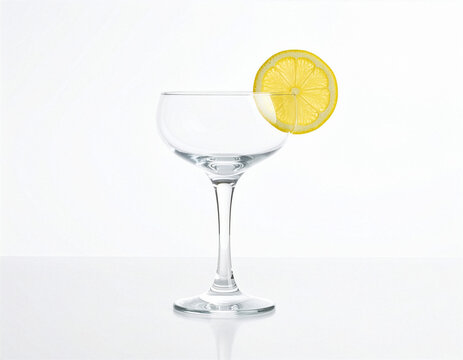 Drink background with lemon slice garnish