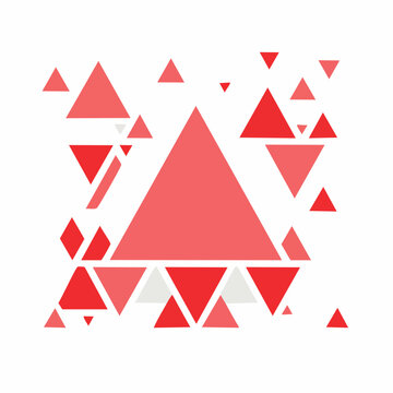 Abstract Red Triangle Pattern