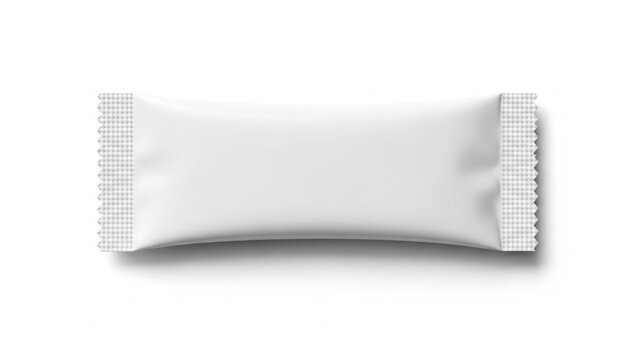 Plain white snack wrapper with perforated edges