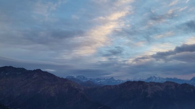 clouds over the mountains