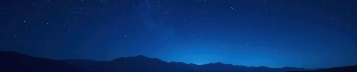 Fototapeta premium Dark blue, minimalist night sky; twinkling stars , distant, space, night sky