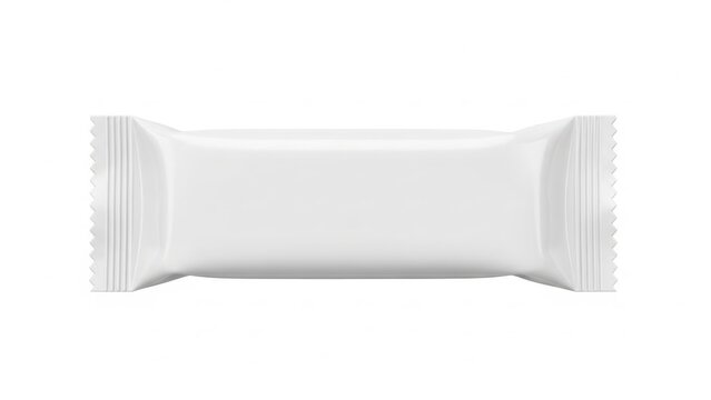 Plain rectangular snack wrapper with scalloped edges