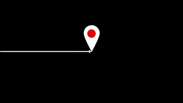 Location Pin Icon Animation | GPS Navigation Marker Motion Graphic