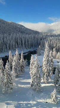 Frozen Lake Cauma snow landscape winter wonderland Switzerland outdoor scene