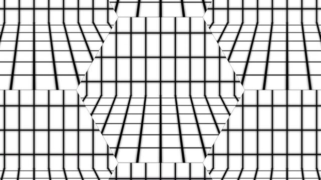 Futuristic Hexagonal Data Grid Animation. Endless Minimalist Sci-Fi Tech Presentation Backdrop Video Loop