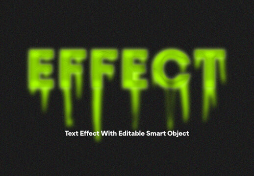Dripping Slime Text Effect Photoshop Template