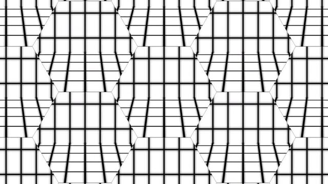 Futuristic Hexagonal Data Grid Animation. Endless Minimalist Sci-Fi Tech Presentation Backdrop Video Loop