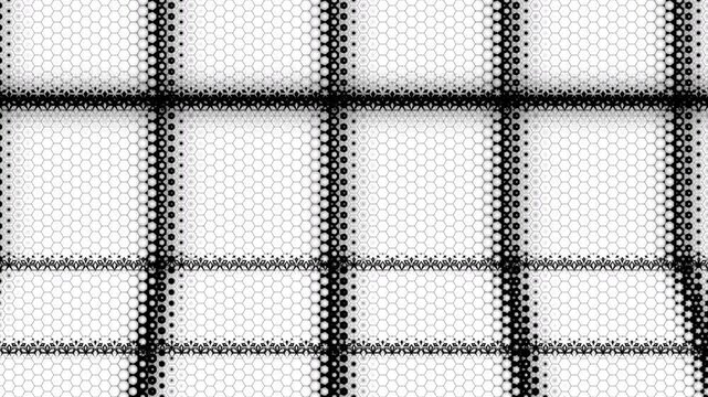 Electric Sci-Fi Hexagonal Data Grid Background. Modern Minimalist Tech Geometry Loop Corporate Presentation Video Texture