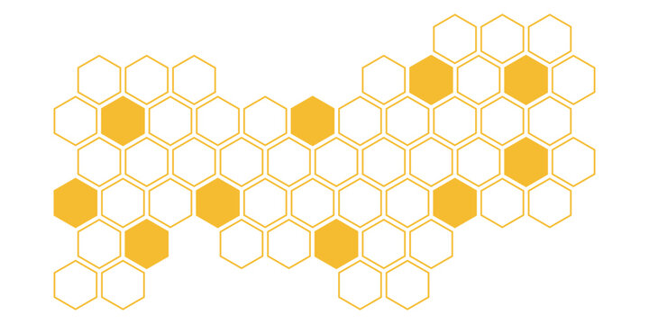 simple golden color honeybee pattern art.