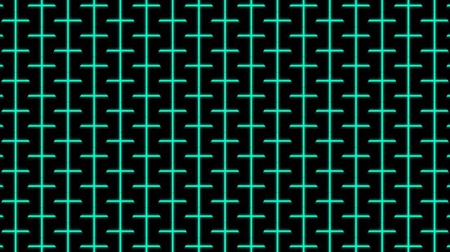 Seamless Modern Tech Grid Pattern Loop. Minimalist Cyan Sci-Fi Presentation Backdrop Data Geometry Texture