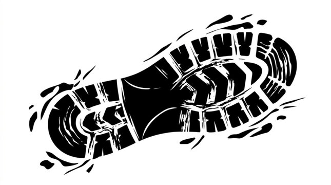 vector illustration of a foot step