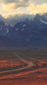 Road through Patagonian steppe, Argentina