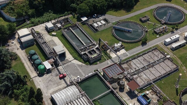 Wastewater Treatment Plant San Giuliano Aerial View