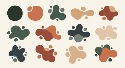 Fototapeta premium Abstract Organic Shapes - Natural Color Palette