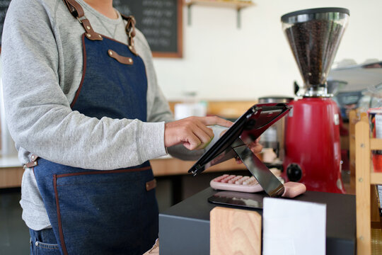 Cafe Point Of Sale System For Coffee Shop Payment Service And Small