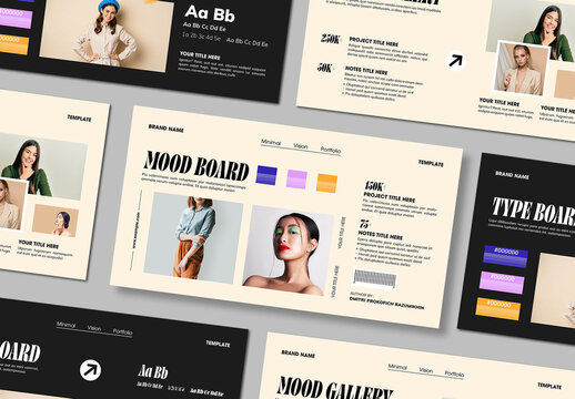 Fashion Mood Board Template Layout