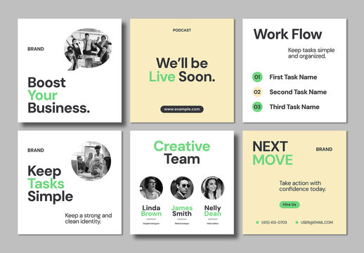 Modern Business Social Media Post Design Template