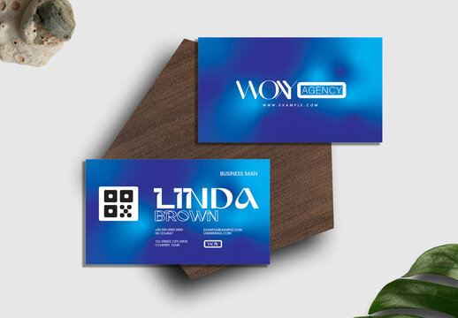 Modern Gradient Business Card Template With Creative Corporate Design