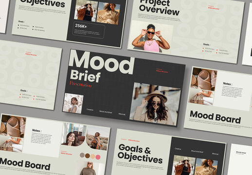 Mood and Brief Presentation Template Design Layout