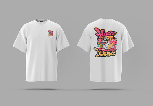 Summer Bulldog Tshirt Design