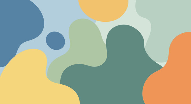 Abstract organic shapes background, pastel colors, fluid art, modern design