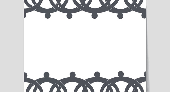 Decorative Iron Fence Pattern with Circular Elements.