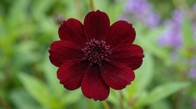 Deep red chocolate cosmos flower