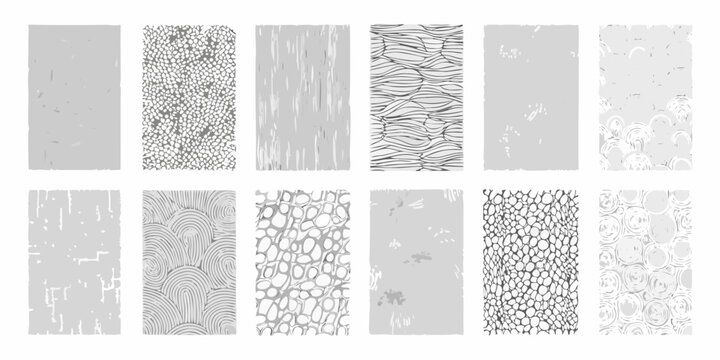 collection of twelve texture swatches vector swatch