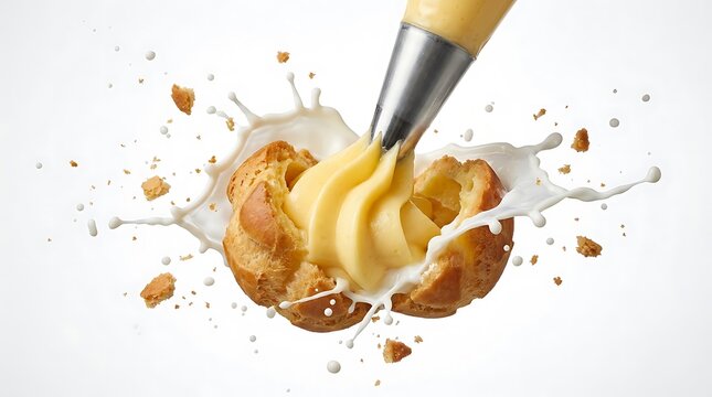 Knife cutting into a chicken nugget