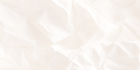 Fototapeta premium Crumpled white paper texture background with soft folds and creases for design