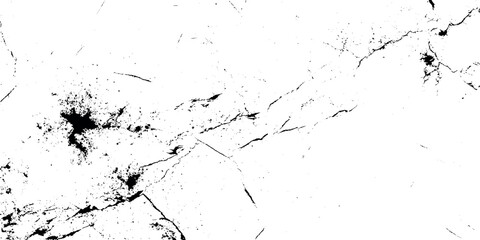 Obraz premium Black grunge texture with cracks and splatters on white background for design and overlay