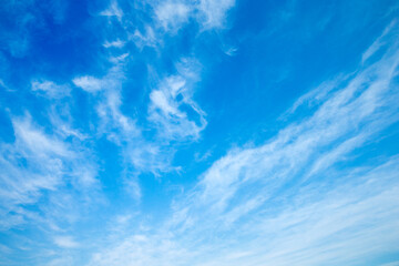Fototapeta premium Sky background. White clouds in blue sky