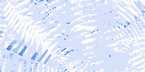 fern frond pattern on light blue background © krishna
