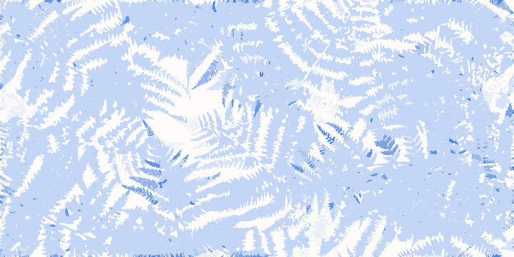 fern frond pattern on light blue background